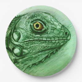 Bord van kleurrijk geïllustreerd papier - Iguana