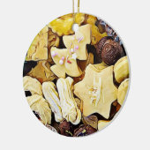 Bord van Koekjes Gepersonaliseerde Kerstmis Keramisch Ornament (Links)
