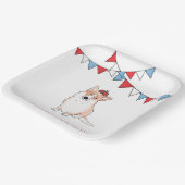 Bord van koninklijk corgi-vierkant papier (Gebogen)