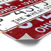 Bord van licentie Vlag van de Verenigde Staten van Poster (Hoek)