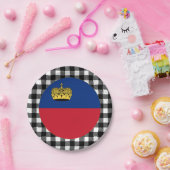 Bord van Liechtenstein, elegante buffalo plaid & v (Feest)