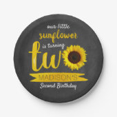 Bord van Little Sunflower 2e Birthday Paper (Voorkant)