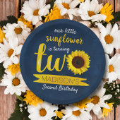 Bord van Little Sunflower 2e Birthday Paper