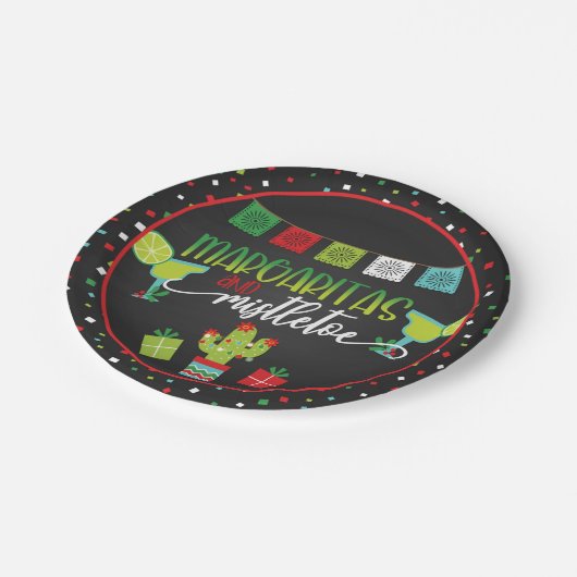 Bord van Margaritas en Mistletoe-kerstfeest (Gekanteld)