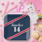 Bord van marinepapier en roodbruinsport (Feest)