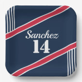 Bord van marinepapier en roodbruinsport (Voorkant)