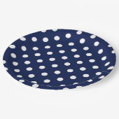 Bord van Navy Blue en White Polka Dots Paper (Gekanteld)