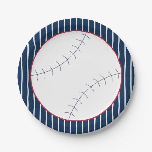 Bord van Navy Striped Baseball Paper (Voorkant)