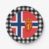 Bord van Noorwegen, buffelpleister en Noorse vlag (Voorkant)