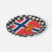 Bord van Noorwegen, buffelpleister en Noorse vlag (Gekanteld)