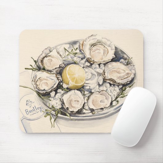 Bord van oesters 2012 muismat (Met muis)