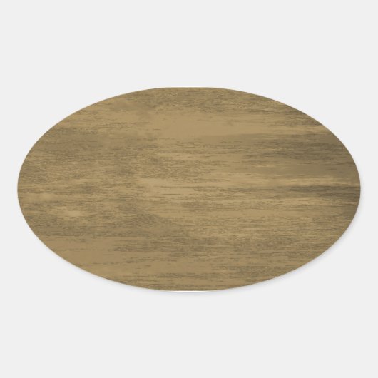 bord van onbewerkt verguld goud ovale sticker (Voorkant)