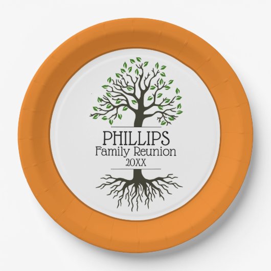 Bord van Oranje en bruin reünie-papier (Voorkant)