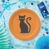 Bord van Oranje en zwart kat-witpapier (Feest)