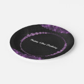 Bord van Paars en zwart Birthday Paper (Gekanteld)