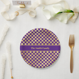 Bord van Paars Gold Checkered Paper