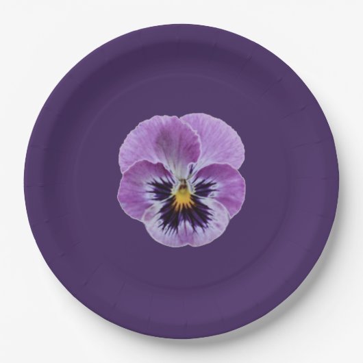 Bord van Paars Pansy Party Paper (Voorkant)