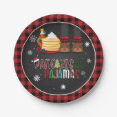 Bord van pannenkoeken en pyjama's voor kerstfeestd (Voorkant)