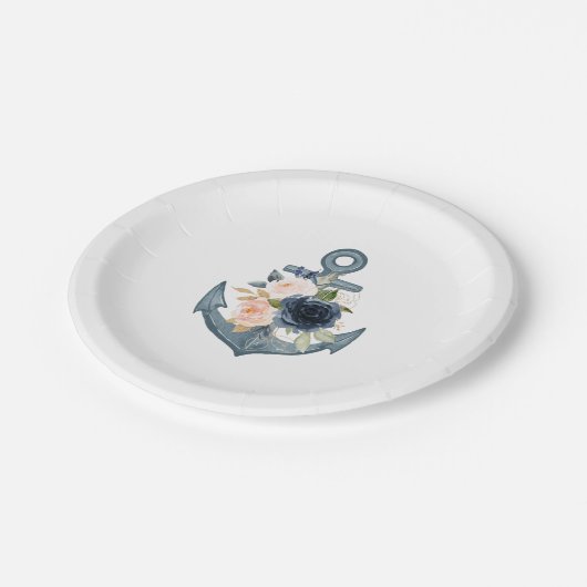 Bord van papier met Floral-Anchor (Gekanteld)