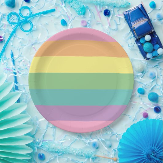 Bord van pasteelregenboogstrips (Feest)