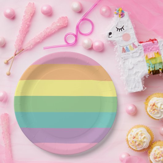 Bord van pasteelregenboogstrips (Feest)