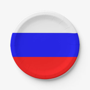 Bord van patriottisch papier met Russische vlag