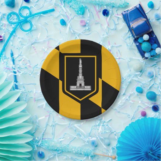 Bord van patriottisch papier met vlag van Baltimor (Feest)