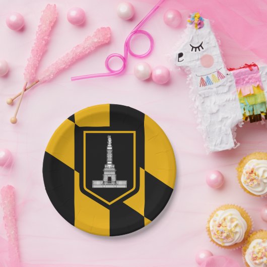 Bord van patriottisch papier met vlag van Baltimor (Feest)