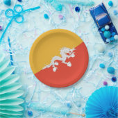 Bord van patriottisch papier met vlag van Bhutan (Feest)