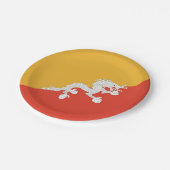 Bord van patriottisch papier met vlag van Bhutan (Gekanteld)
