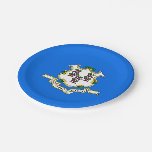 Bord van patriottisch papier met vlag van Connecti (Gekanteld)