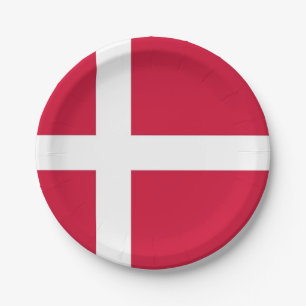 Bord van patriottisch papier met vlag van Denemark