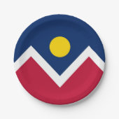Bord van patriottisch papier met vlag van Denver (Voorkant)