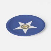 Bord van patriottisch papier met vlag van Houston (Gekanteld)