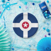 Bord van patriottisch papier met vlag van Indianap (Feest)