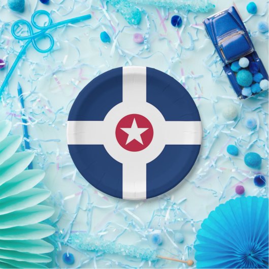 Bord van patriottisch papier met vlag van Indianap (Feest)