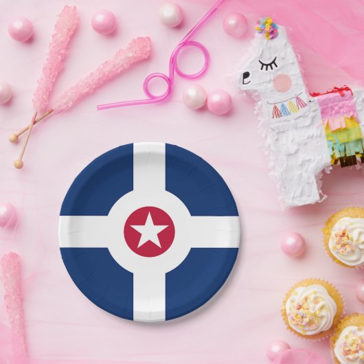 Bord van patriottisch papier met vlag van Indianap (Feest)