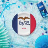 Bord van patriottisch papier met vlag van Iowa (Feest)