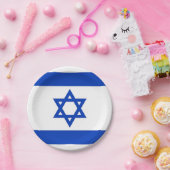 Bord van patriottisch papier met vlag van Israël (Feest)