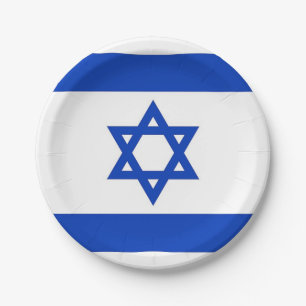 Bord van patriottisch papier met vlag van Israël