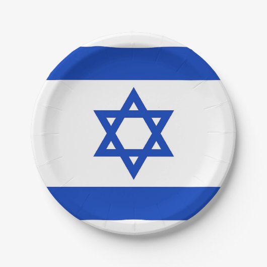 Bord van patriottisch papier met vlag van Israël (Voorkant)