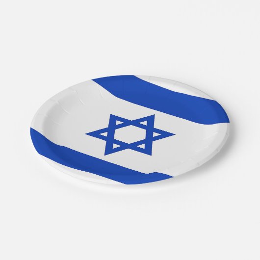 Bord van patriottisch papier met vlag van Israël (Gekanteld)