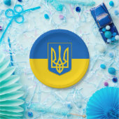 Bord van patriottisch papier met vlag van Oekraïne (Feest)