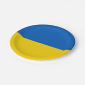 Bord van patriottisch papier met vlag van Oekraïne (Gekanteld)