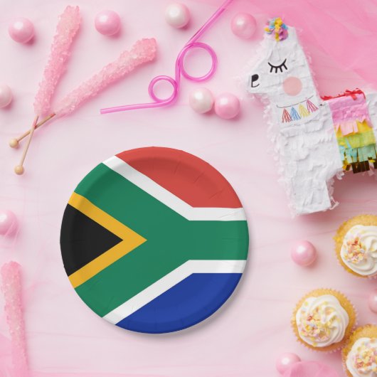 Bord van patriottisch papier met vlag van Zuid-Afr (Feest)