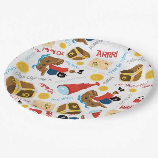 Bord van piraatpapier van de Treasure Island Party (Gekanteld)