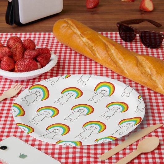 Bord van poly- en regenboogpapier voor Beer (Picknick)