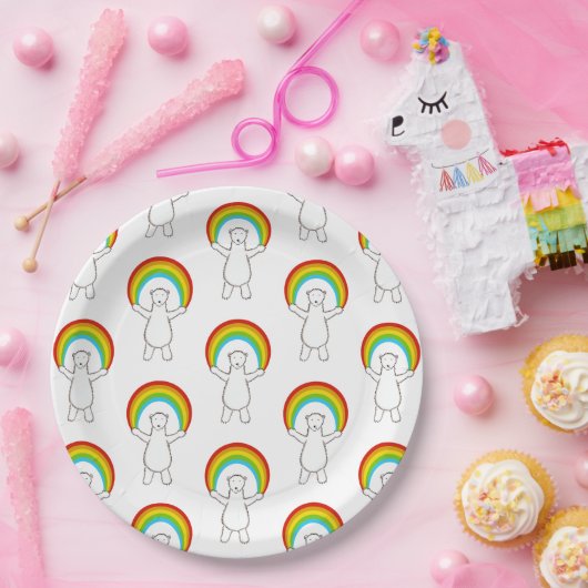 Bord van poly- en regenboogpapier voor Beer (Feest)