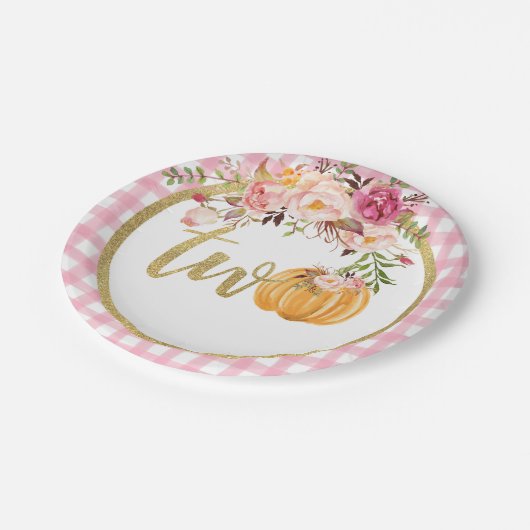 Bord van pompoen 2e verjaardag - Floral Plays (Gekanteld)