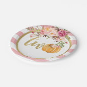 Bord van pompoen 2e verjaardag - Floral Stripes (Gekanteld)